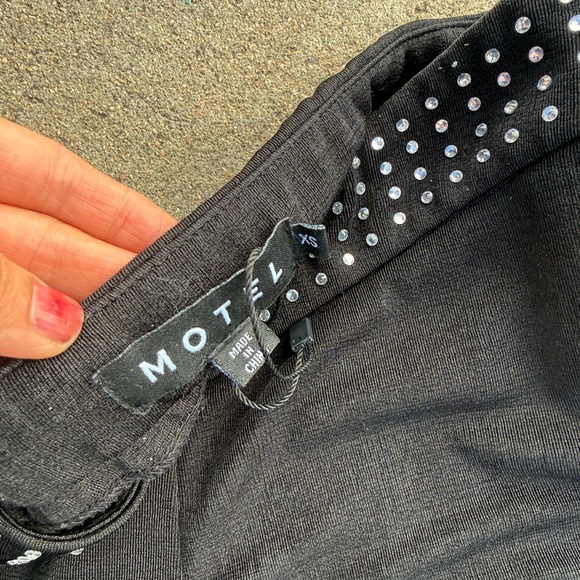 MOTEL TARAVA TROUSER CREPE HOTEIX DIAMANTE BLACK XS - Picture 5 of 6